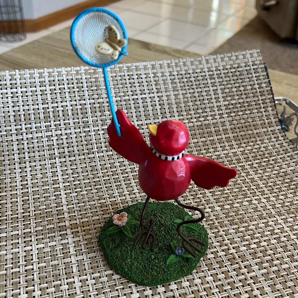Russ Berrie Red bird figurine tweet along with me